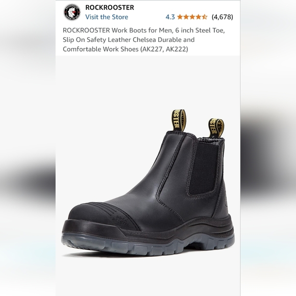 Work boots for men 9.5W - Picture 2 of 8